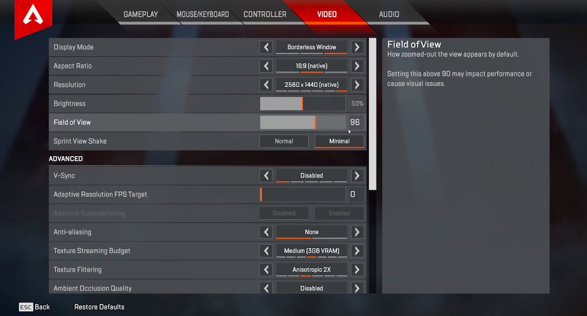 The Best Apex Legends Settings Updated Season 10 Best Gaming Settings The Best Apex Legends Settings Updated Season 10 Best Gaming Settings