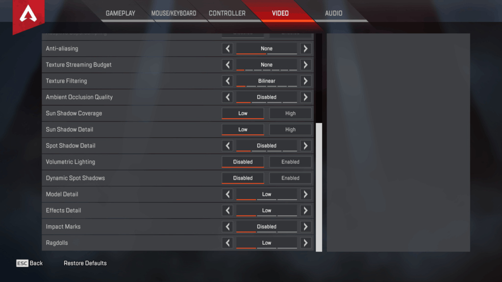 Dizzy Apex Legends Settings Keybinds November 21