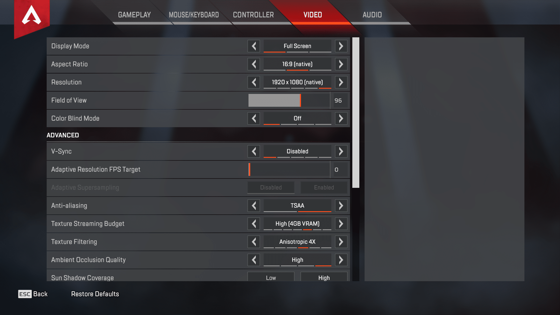 DrDisrespect Apex Legends Game Settings