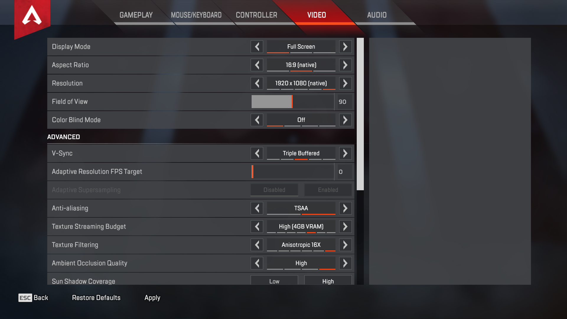 alanzoka apex legends settings