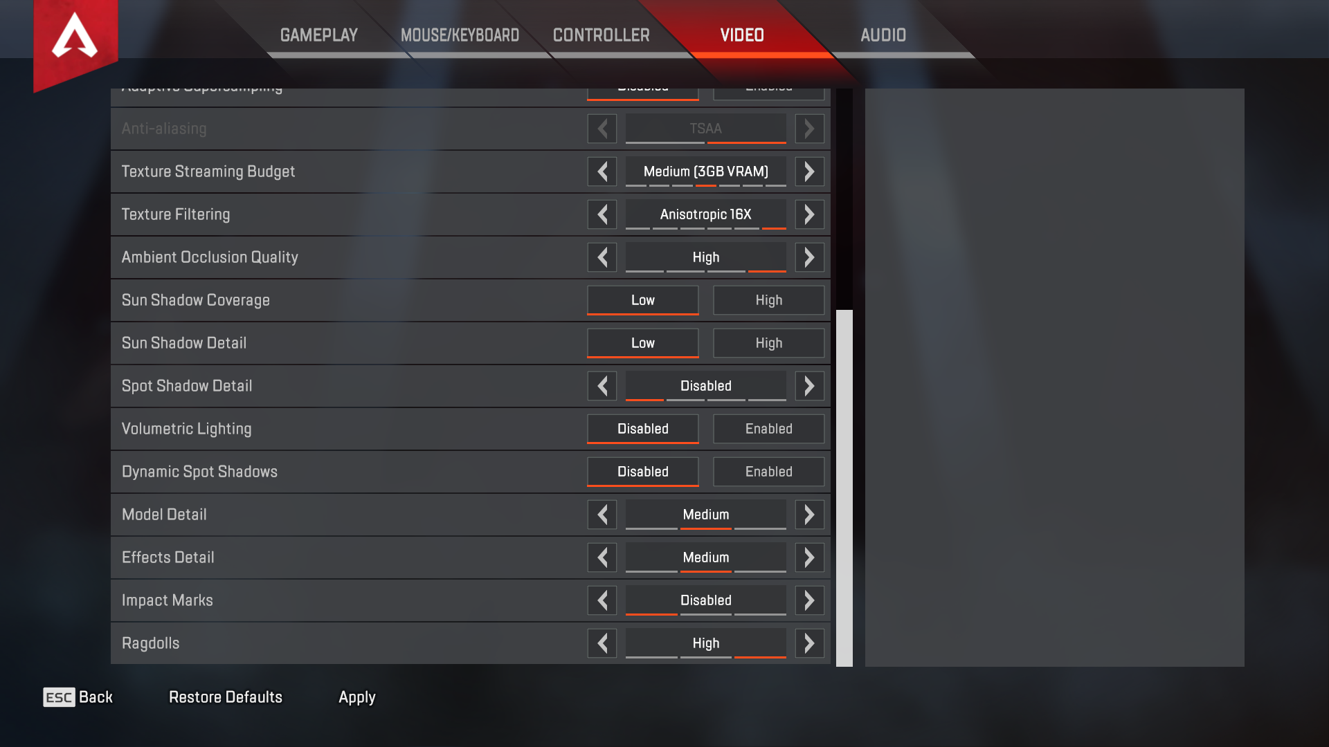 seagull apex legends settings 2