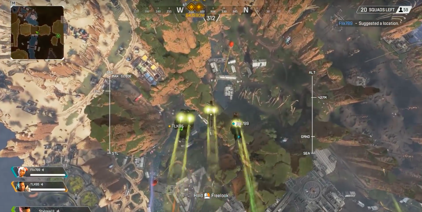 Land Faster in Apex Legends