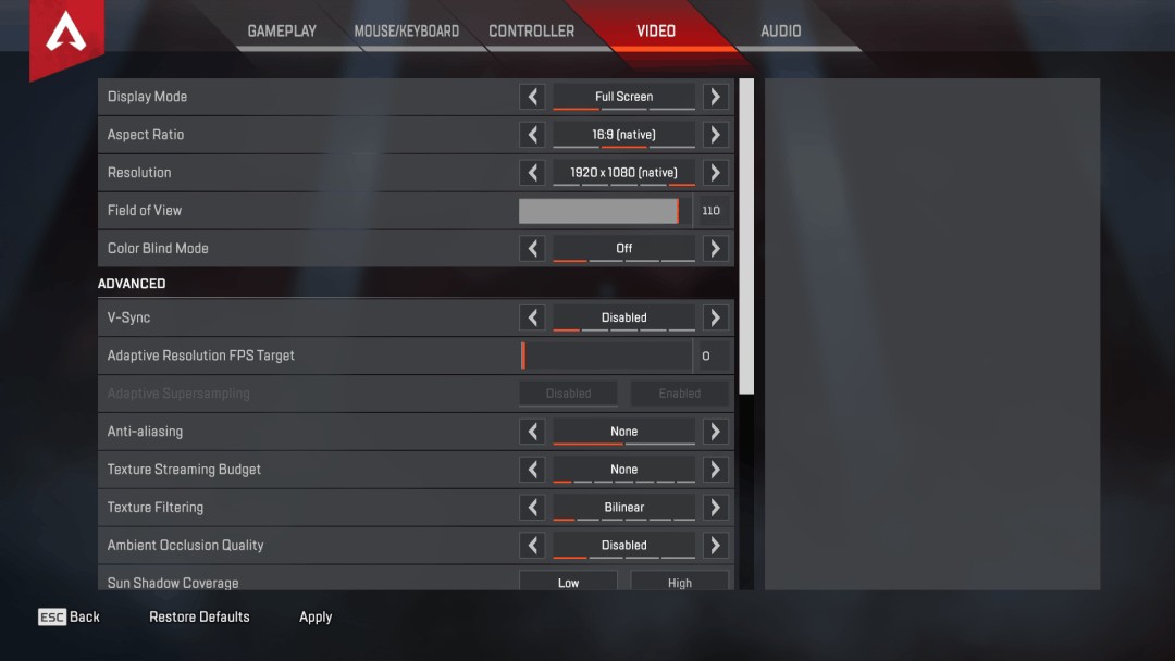 Chappie-apex-legends-video-settings