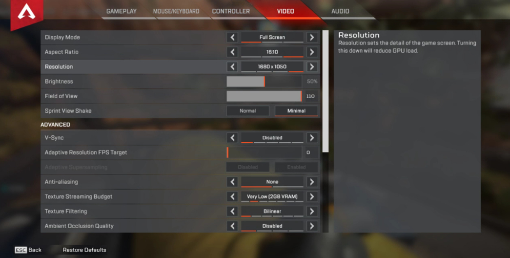 Mohr-apex-legends-video-settings