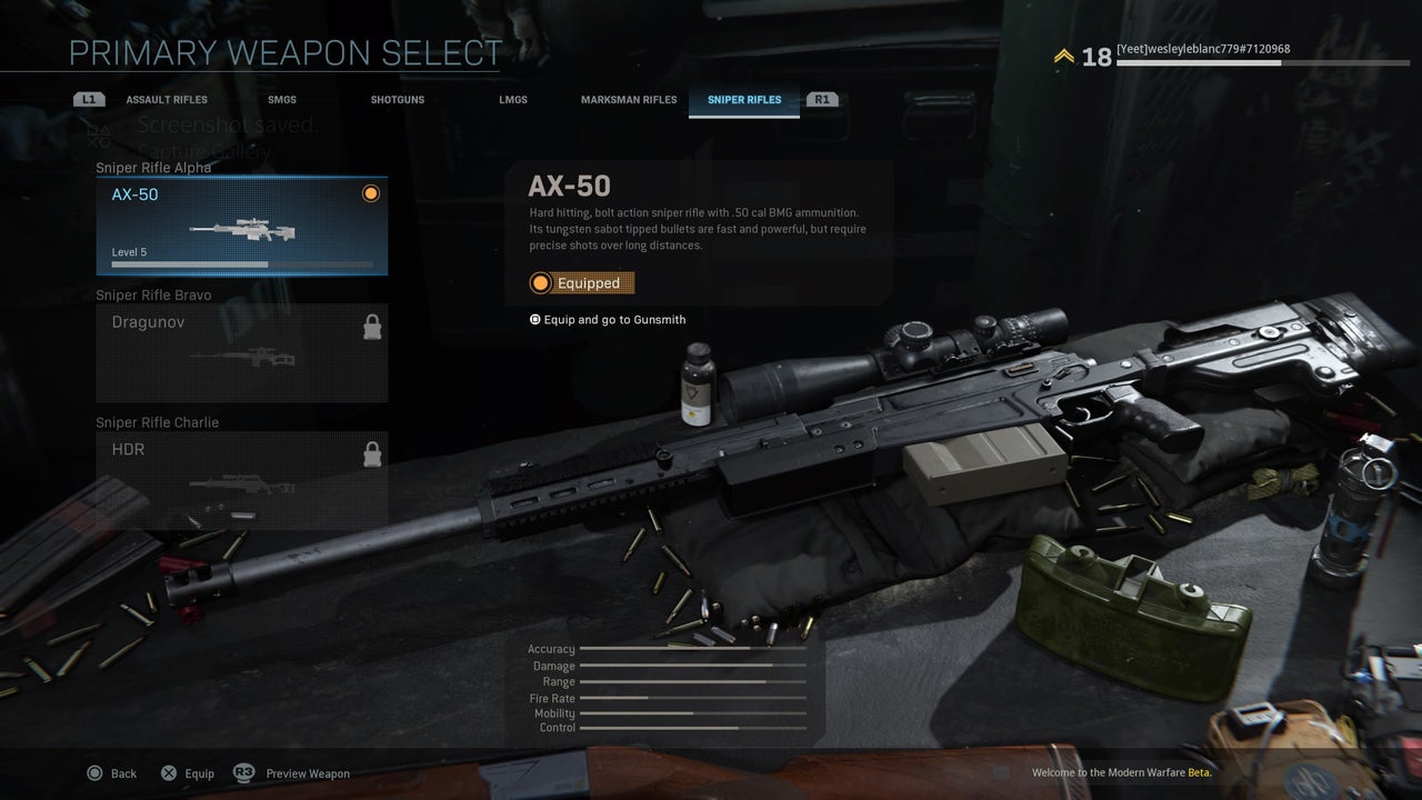 call of duty modern warfare multiplayer sniper