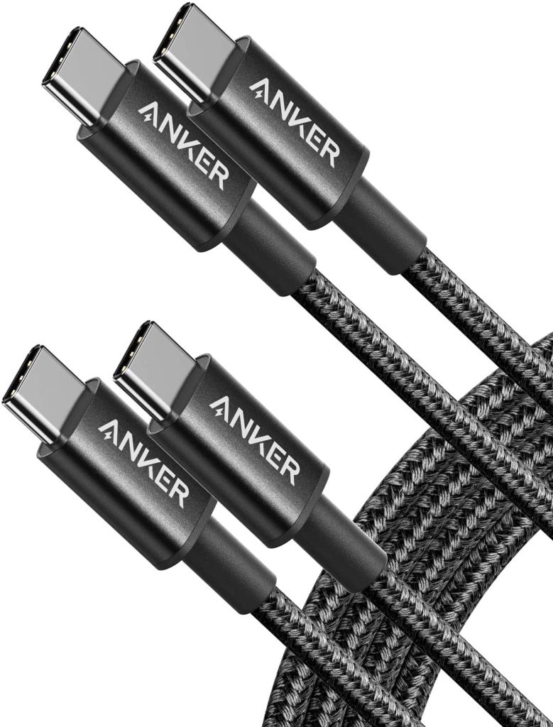 Anker New Nylon USB C to USB C Cable (6ft 60W, 2-Pack) - Best Steam Deck Accessories