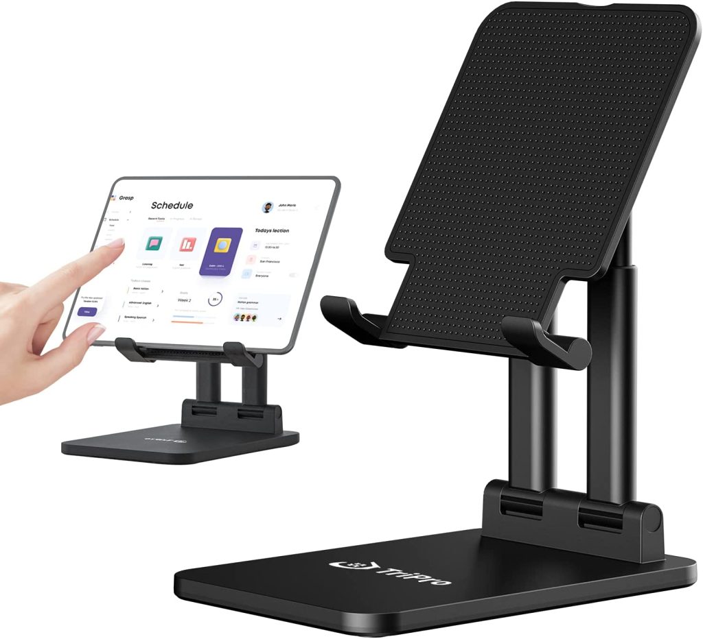 TriPro Tablet Stand -Portable Monitor Stand,4.72" Wide, Adjustable & Foldable, Super Sturdy,Tablet Holder for Desk Compatible with iPad/Tablets/Portable Monitor 7"-15.6", Stand for Surface Pro