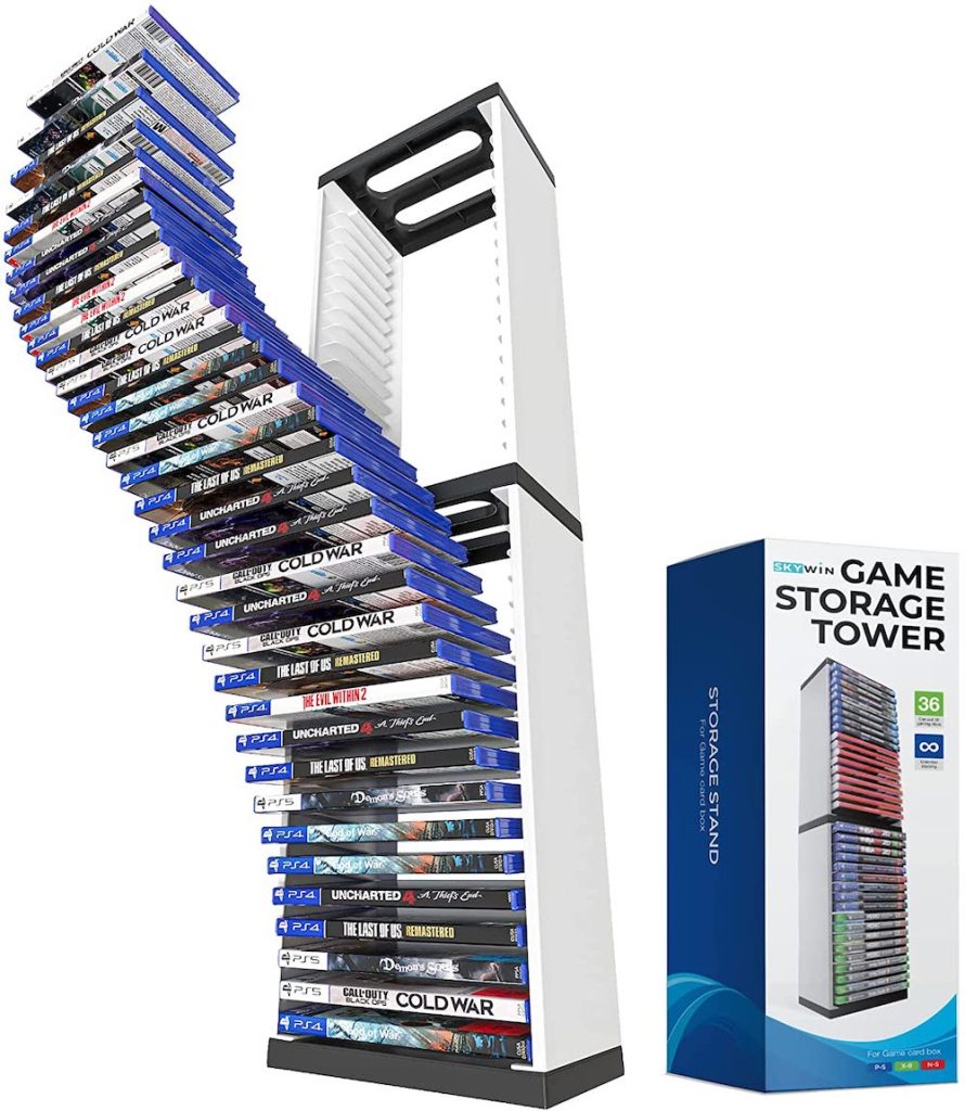 Skywin PS5 Game Holder Game Storage Organizer – Best game storage towers